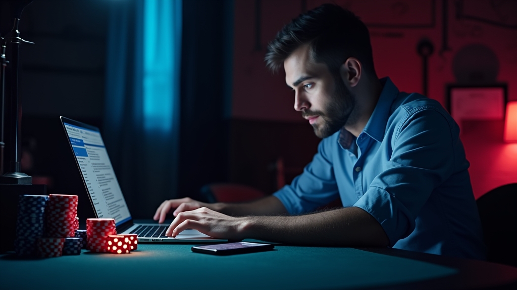 Nutzer liest Erfahrungsberichte zur Auszahlung im Casino-Umfeld
